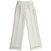 OFF-WHITE OFF-WHITE CONTRASTING TRIM TAILORED TROUSERS IN WHITE