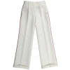 Off-white Contrasting Trim Tailored Trousers In White In White