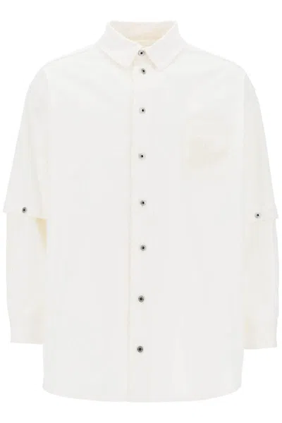 Off-white Convertible Overshirt With 90's In White