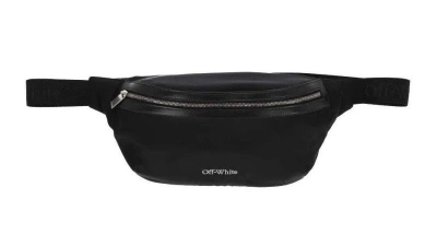 Off-white Core Simple Logo Embroidered Belt Bag In Nero