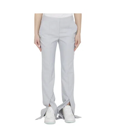 OFF-WHITE OFF-WHITE LOGO DETAILED STRAIGHT LEG PANTS