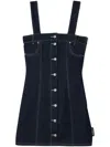 Off-white Corset Denim Dress In Blue