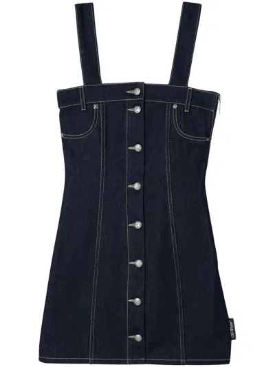 Off-white Corset Denim Dress In Blue