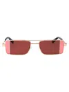 Off-white Cortez Sunglasses In Gold Burgundy