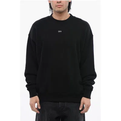 Off-white Cotton 23 Skate Crew-neck Sweatshirt With Contrast Embroider In Black