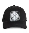 Off-white Cotton Arrows Spray Baseball Cap In Black