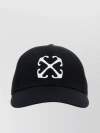 OFF-WHITE COTTON BASEBALL CAP WITH CURVED BRIM
