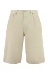 Off-white Off White Cotton Utility Bermuda Shorts In Beige