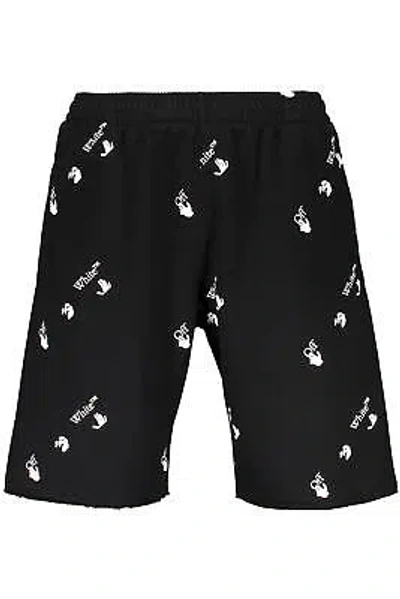 Pre-owned Off-white Cotton Bermuda Shorts In Black