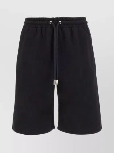 OFF-WHITE COTTON BERMUDA SHORTS WITH SEAM AND PATCH POCKETS