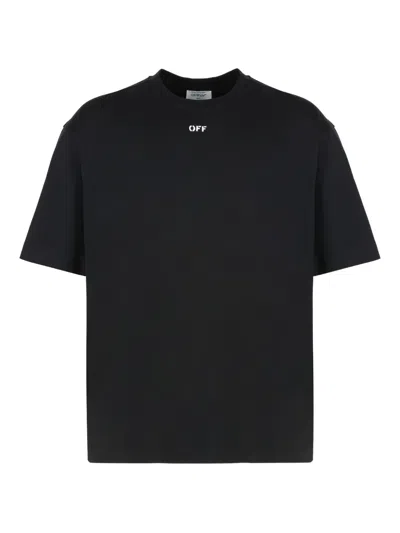 Off-white Cotton Crew-neck T-shirt In Black