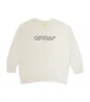 OFF-WHITE COTTON BOOKISH SWEATSHIRT