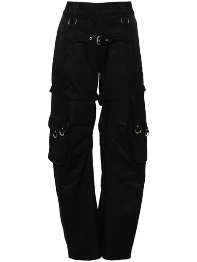 Off-white Cotton Cargo Pants In Black  