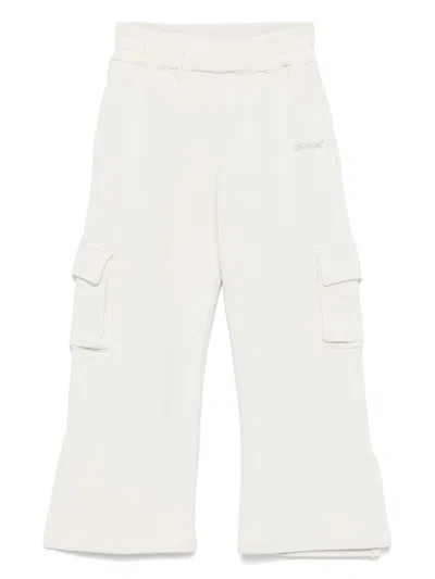 Off-white Kids' Cotton Cargo Pants In Neutrals