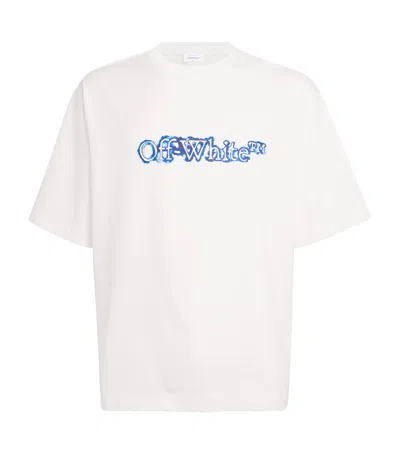Off-white Cloudy Arrow Skate Cotton T-shirt In White