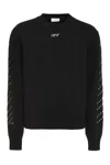 Off-white Regular Fit Jersey With Distinctive Logo And Textured Detailing