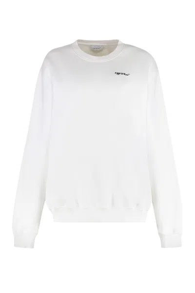 Off-white Cotton Crew-neck Sweatshirt