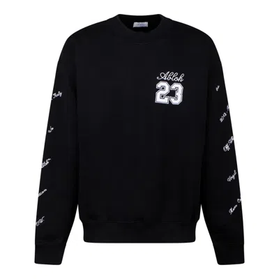 Off-white Cotton Crew-neck Sweatshirt In Black