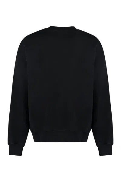 Off-white Cotton Crew-neck Sweatshirt In Black