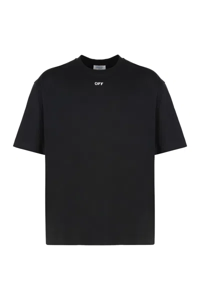 Off-white Cotton Crew-neck T-shirt In Black