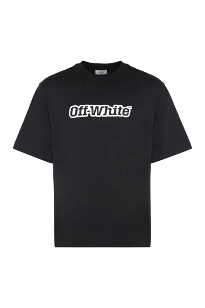 Off-white Cotton Crew-neck T-shirt In Black