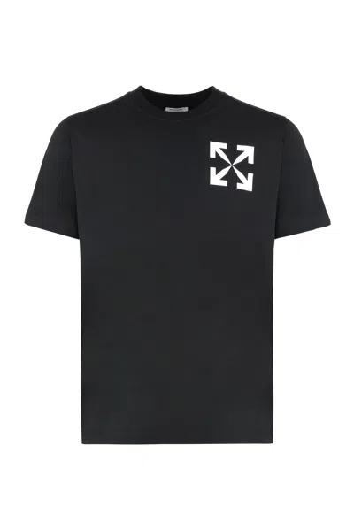 Off-white Cotton Crew-neck T-shirt In Black