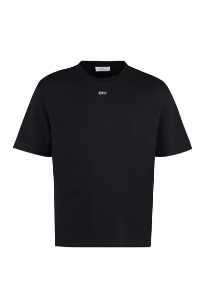 Off-white Cotton Crew-neck T-shirt In Black