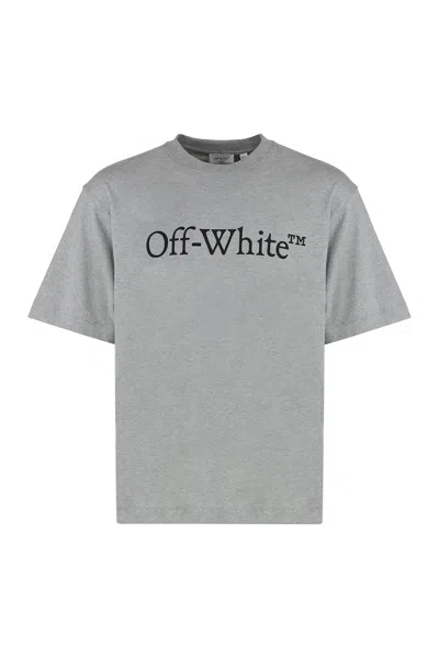 Off-white Cotton Crew-neck T-shirt In Gray