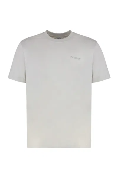 Off-white Cotton Crew-neck T-shirt In Gray