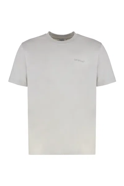 Off-white Cotton Crew-neck T-shirt In Gray