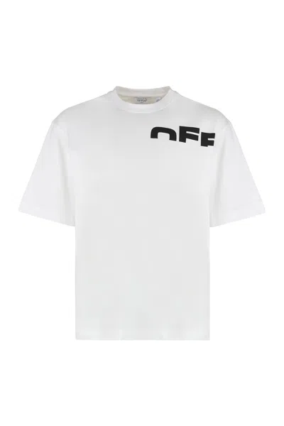 Off-white Cotton Crew-neck T-shirt In White