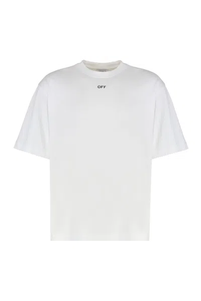 Off-white Cotton Crew-neck T-shirt In White