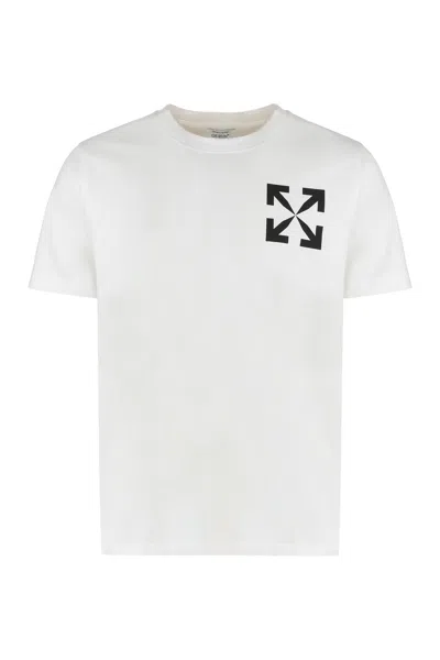 Off-white Cotton Crew-neck T-shirt In White