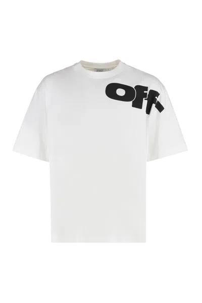 Off-white Cotton Crew-neck T-shirt In White