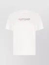Off-white Cotton Crew Neck T-shirt With Graphic Print In White