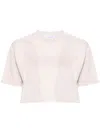 OFF-WHITE COTTON CROPPED T-SHIRT