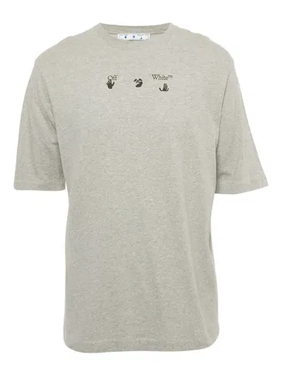 Pre-owned Off-white Cotton Graphic T-shirt In Gray