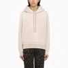 Off-white Maxi Hoodie Laundry With Logo And Patch Pocket In Pink