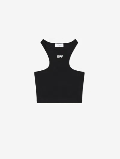 Off-white Women's Ribbed Crop Top In Black