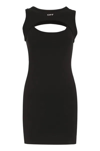 Off-white Cotton Mini Dress