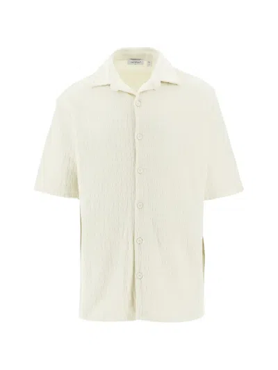 Off-white Jacquard Terry Bowling Shirt In Neutral