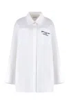 Off-white Women's Cotton Shirtdress | Size 42 | Owdg009s25fab001 Color 0110 In White