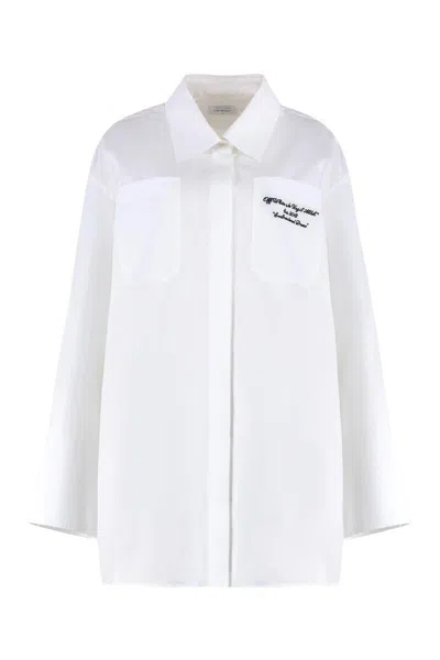 Off-white Cotton Shirtdress