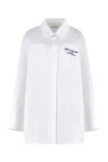Off-white Women's Cotton Shirtdress | Size 42 | Owdg009s25fab001 Color 0110 In White