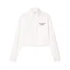 Off-white Embroidered Detail Poplin Cropped Shirt