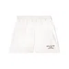 Off-white Thigh-length White Shorts With Elasticated Waistband And Minimalist Design