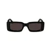Off-white Sculpted Rectangle Sunglasses Uv Protection