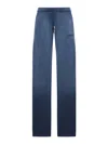 Off-white Cotton Sweatpants With A Degraded Effect In Multi