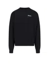 Off-white Mens Black Off-logo Crewneck Cotton Sweatshirt In Black