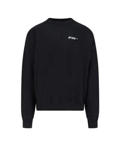 Off-white Cotton Sweatshirt In Black